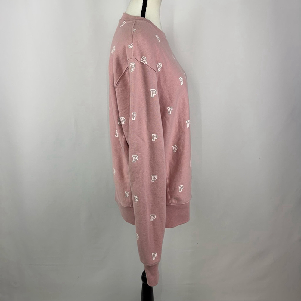 Victoria's Secret PINK Sweatshirt Womens M Crew Neck Fleece Lined Cozy Pullover - Picture 6 of 13
